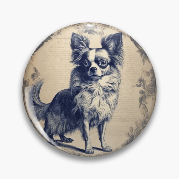 Item preview, Vintage Long-Haired Chihuahua designed and sold by AntiqueImages.