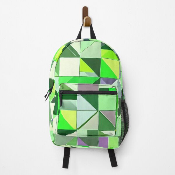 Item preview, Abstract board with colorful geometric figures squares and triangles in green shade. designed and sold by JaroDesign2023.