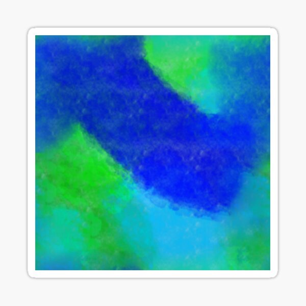 Green & Blue Swashes #1 Sticker