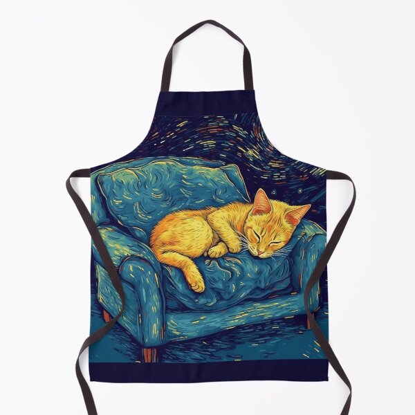 Item preview, Sleepy Kitten Van Gogh Style designed and sold by Nowshin Tasnim.