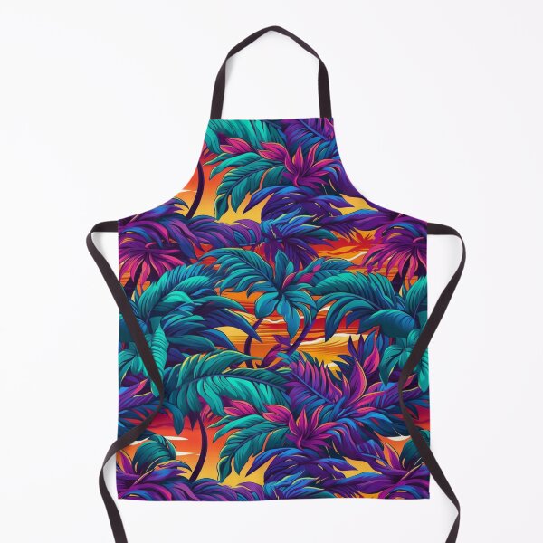 Item preview, Tropical Sunset Palm Trees Pattern - Psychedelic Realism Art designed and sold by GiveMeMood.