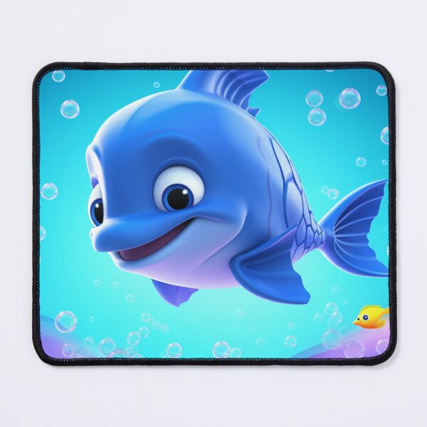 Item preview, small animated baby dolphin in the depths of the blue sea designed and sold by DigitalPixelize.