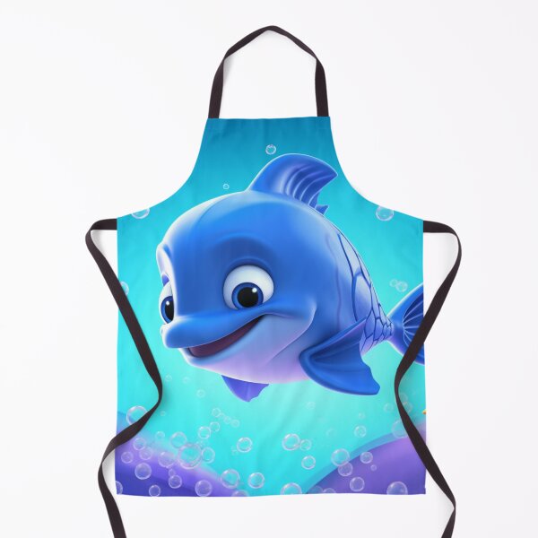 Item preview, small animated baby dolphin in the depths of the blue sea designed and sold by DigitalPixelize.
