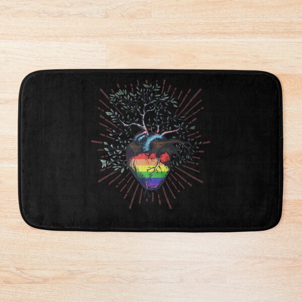 Item preview, Progress Pride Rainbow Flag Heart Tree of Life designed and sold by Clara Hollins.