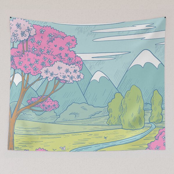 Item preview, Paisaje Japonés - Mountains in Japan designed and sold by natoowii.