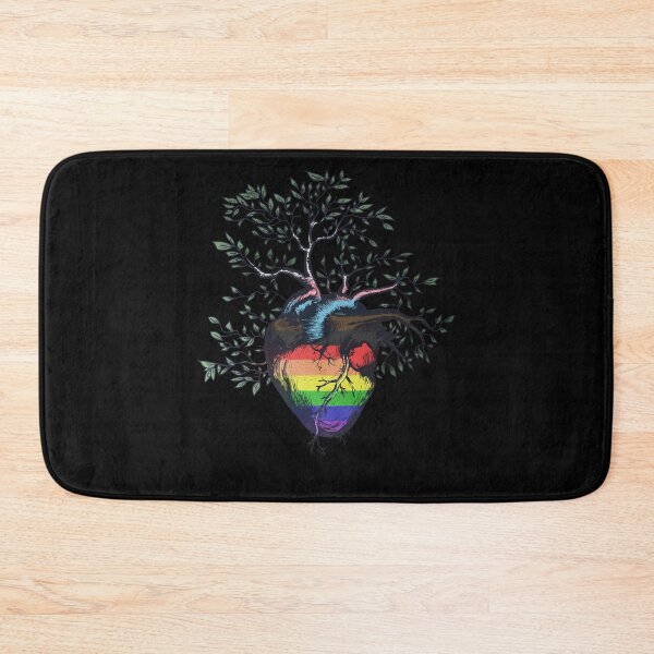Item preview, Progress Pride Rainbow Flag Heart Tree of Life designed and sold by Clara Hollins.