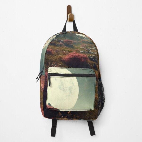 Item preview, Vibrant Mountainous Alien Landscape, Colorful Fantasy with Red Trees and Green Moss - Digital Art Perfect for Whimsical Sci-Fi Lovers designed and sold by stateofhuman.