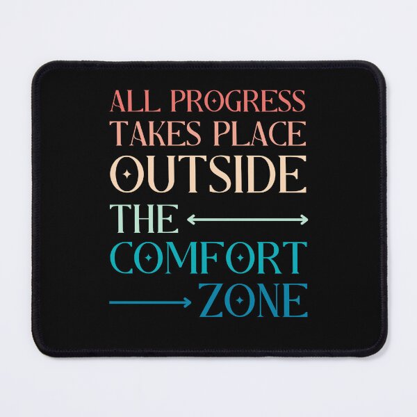 Item preview, All Progress Takes Place Outside The Comfort Zone Rainbow Colorful Inspiration Quote designed and sold by lesvalises.