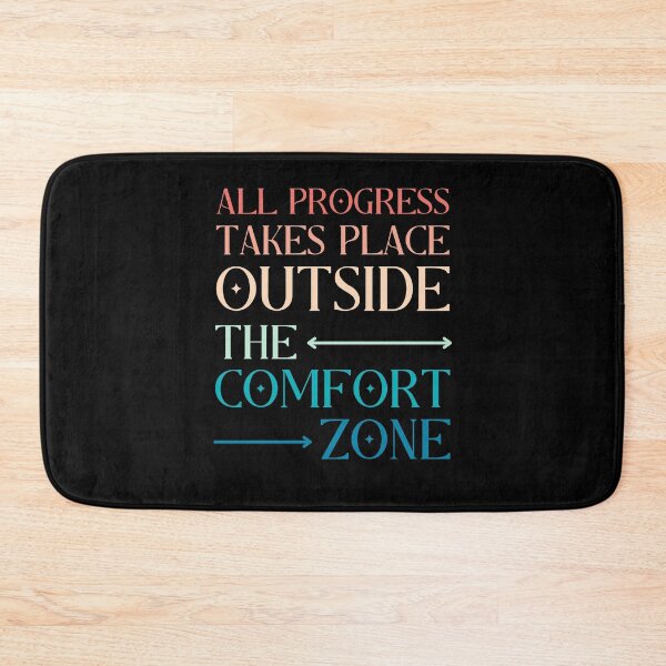 Item preview, All Progress Takes Place Outside The Comfort Zone Rainbow Colorful Inspiration Quote designed and sold by lesvalises.