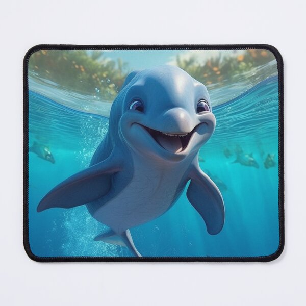 Item preview, baby dolphin animated waters depths of the blue sea designed and sold by DigitalPixelize.