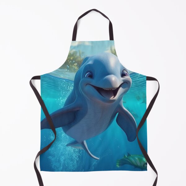 Item preview, baby dolphin animated waters depths of the blue sea designed and sold by DigitalPixelize.