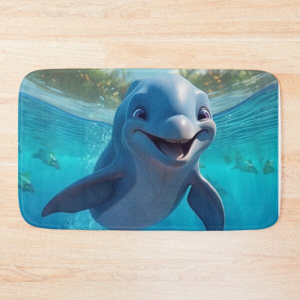 Item preview, baby dolphin animated waters depths of the blue sea designed and sold by DigitalPixelize.