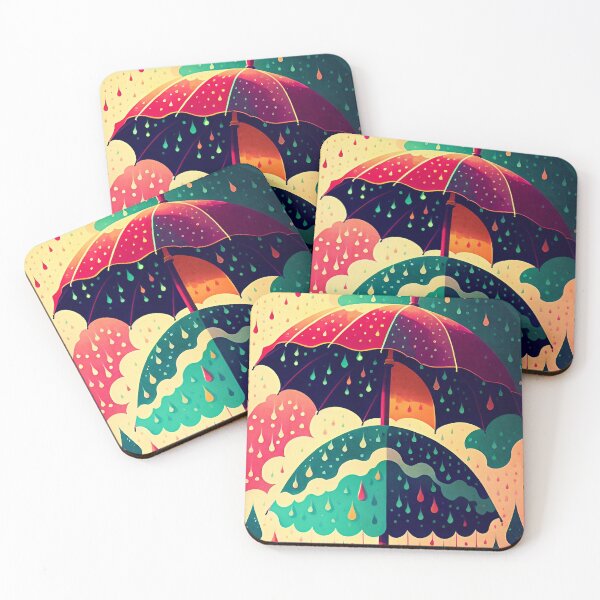 Item preview, Umbrellas and Rain Drops designed and sold by ArtFactoryAI.