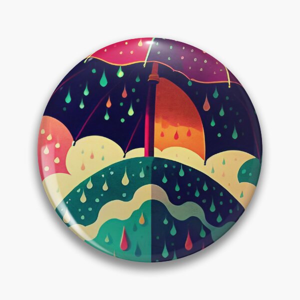 Item preview, Umbrellas and Rain Drops designed and sold by ArtFactoryAI.
