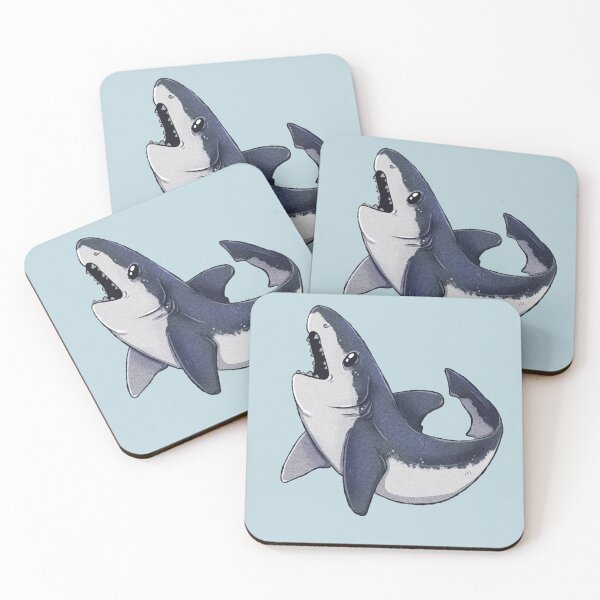 Item preview, Three cute Salmon sharks designed and sold by dinosaphira99.