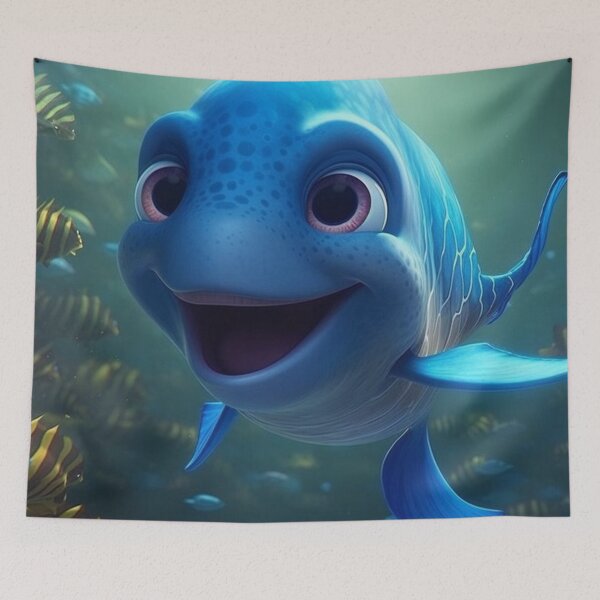 Item preview, baby dolphin animated depths designed and sold by DigitalPixelize.