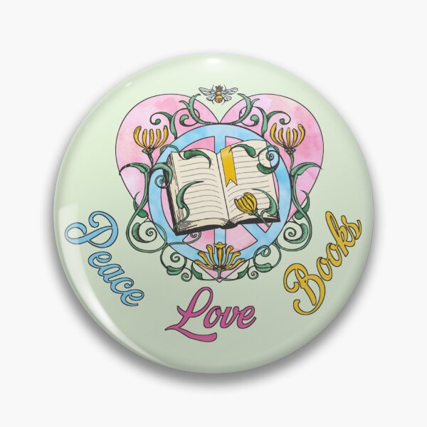 Item preview, Peace Love Books designed and sold by LibraryFriends.