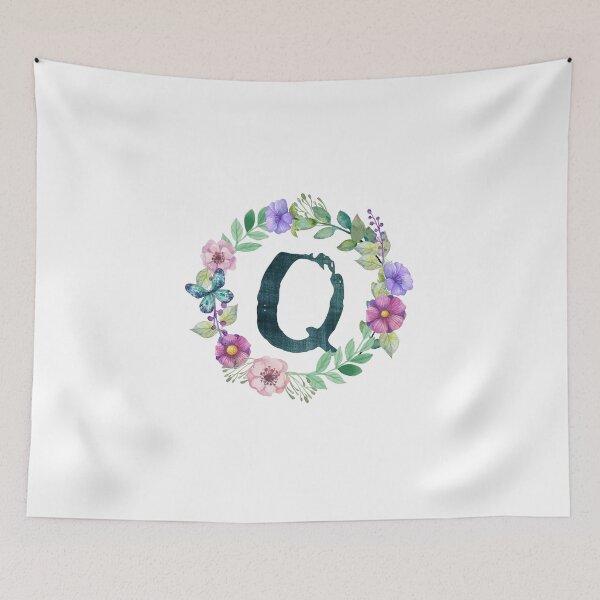 Item preview, Monogram Q Floral Spring Bouquet designed and sold by simplymonogram.