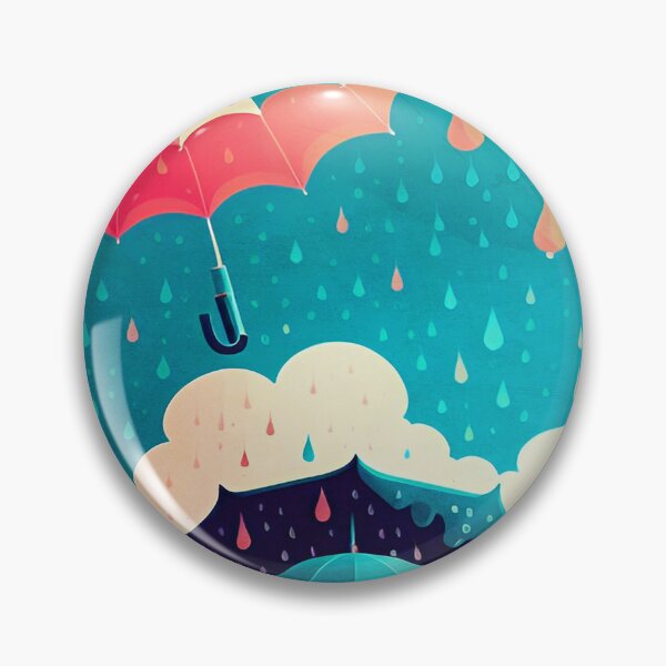 Item preview, Umbrellas and Rain Drops designed and sold by ArtFactoryAI.