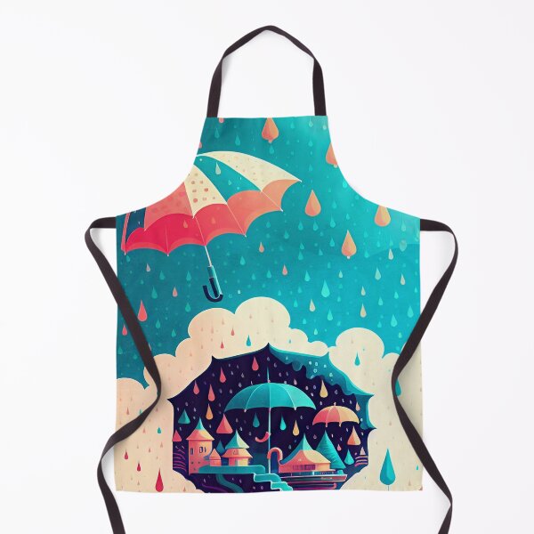 Item preview, Umbrellas and Rain Drops designed and sold by ArtFactoryAI.