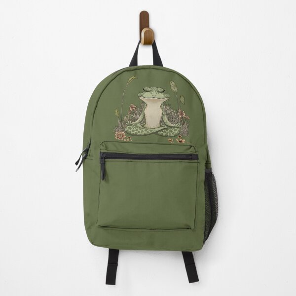 Item preview, Cottagecore Meditating Frog - Zen Boho meditating Yoga Frog, Goblincore, Faeriecore, designed and sold by Danicus666.