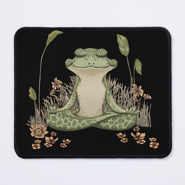 Item preview, Cottagecore Meditating Frog - Zen Boho meditating Yoga Frog, Goblincore, Faeriecore, designed and sold by Danicus666.