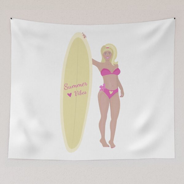Item preview, Blonde surfer woman with sailboard designed and sold by OM-lova.