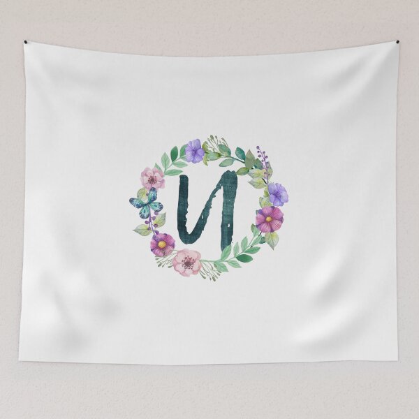 Item preview, Monogram U Floral Spring Bouquet designed and sold by simplymonogram.