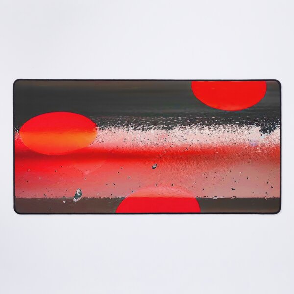 Item preview, Floating Red Bubbles on a Misty Gray Morning designed and sold by deniselynnimage.