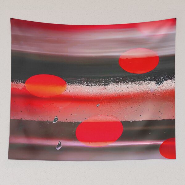 Item preview, Floating Red Bubbles on a Misty Gray Morning designed and sold by deniselynnimage.