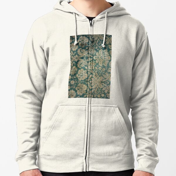 pattern, design, tracery, weave, ornament, decor, garniture, lace Zipped Hoodie