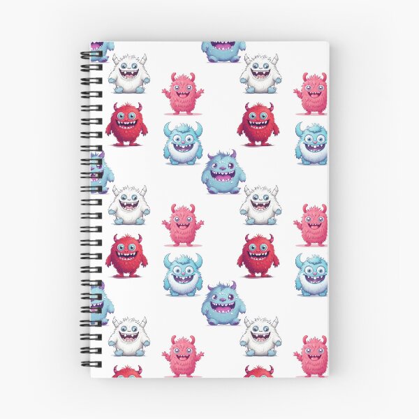 Aperçu de l'œuvre Motif de monstres mignons se répétant de manière transparente créée et vendue par PatternsFTW.