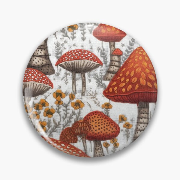 Item preview, Embroidered Mushrooms designed and sold by PietyandDesire.