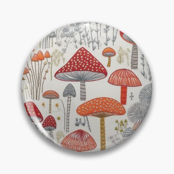 Item preview, Embroidered Mushrooms designed and sold by PietyandDesire.