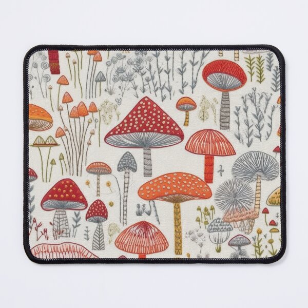 Item preview, Embroidered Mushrooms designed and sold by PietyandDesire.