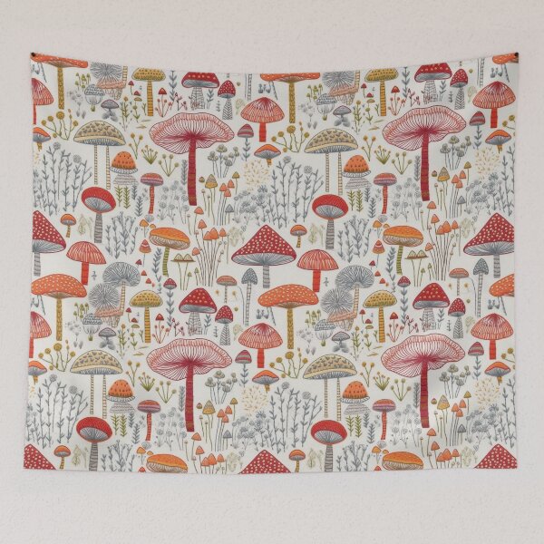 Item preview, Embroidered Mushrooms designed and sold by PietyandDesire.