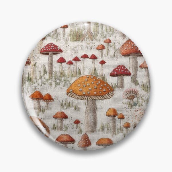 Item preview, Embroidered Mushrooms designed and sold by PietyandDesire.