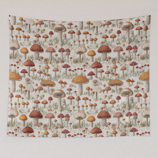Item preview, Embroidered Mushrooms designed and sold by PietyandDesire.