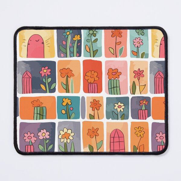 Wall of flowers Mouse Pad