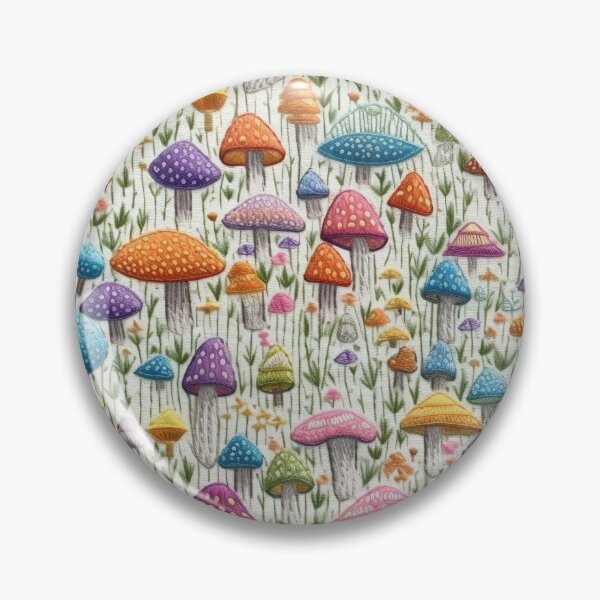 Item preview, Embroidered Mushrooms designed and sold by PietyandDesire.