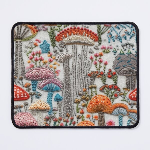 Item preview, Embroidered Mushrooms designed and sold by PietyandDesire.