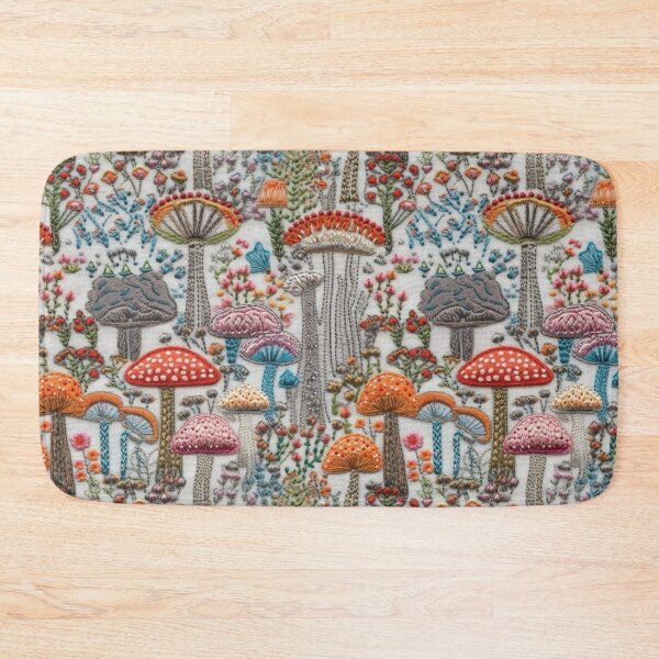 Item preview, Embroidered Mushrooms designed and sold by PietyandDesire.