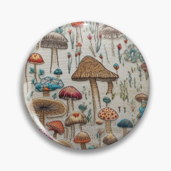 Item preview, Embroidered Mushrooms designed and sold by PietyandDesire.