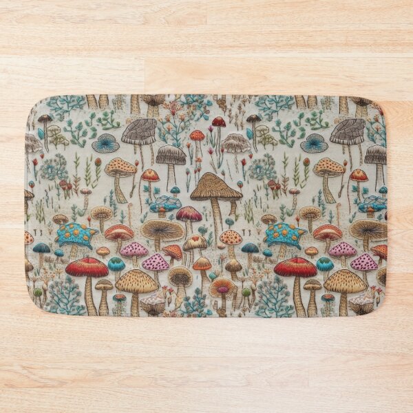 Item preview, Embroidered Mushrooms designed and sold by PietyandDesire.