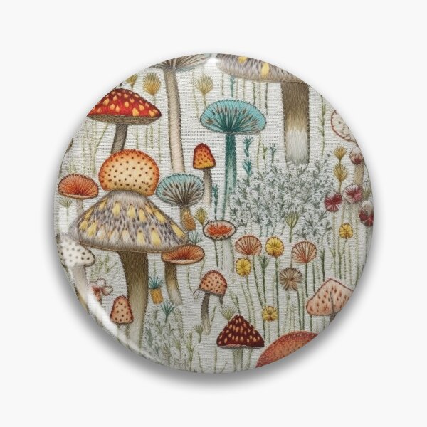 Item preview, Embroidered Mushrooms designed and sold by PietyandDesire.