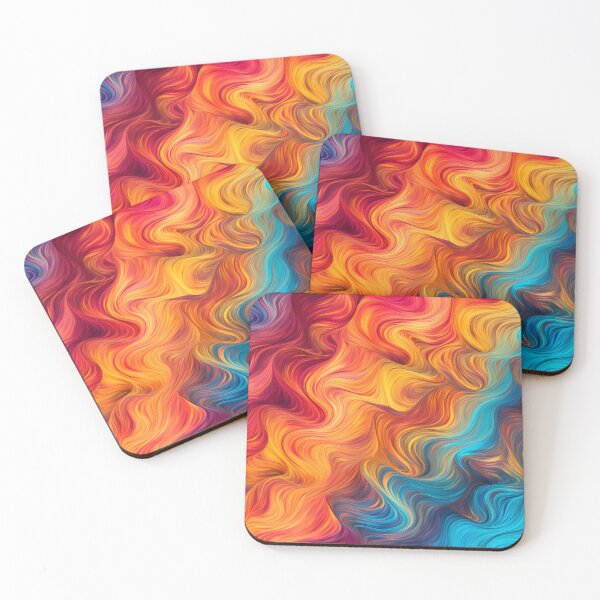 Item preview, Vibrant Rainbow Waves - Colorful Pattern Design designed and sold by SweetWhiskers.