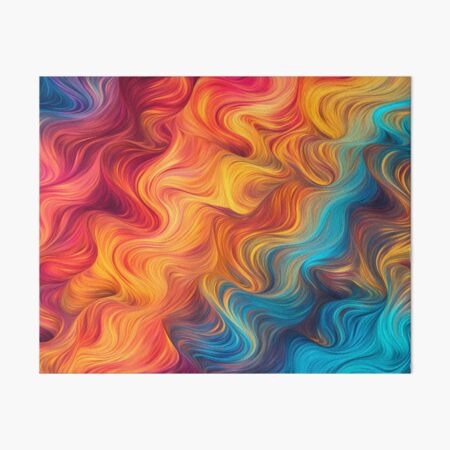 Striking Color Waves Art Board Prints for Sale