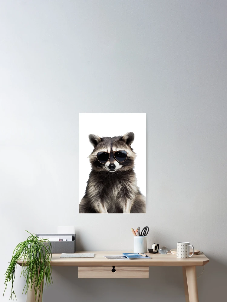 Thumbnail 2 of 3, Poster, Cool Racoon designed and sold by Offsite.