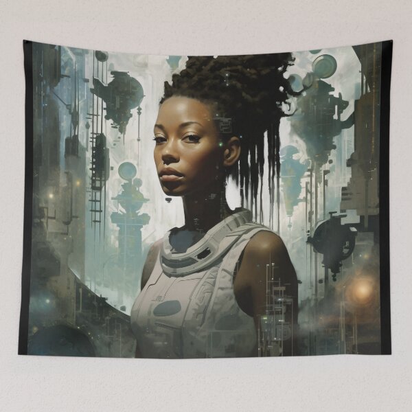 Artikelvorschau, Afrofuturismus Kunst entworfen und verkauft von MidJourneymen.
