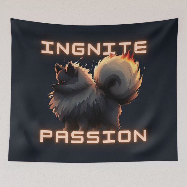 Item preview, Dog Cartoon Ignite Passion with Anime Keeshond - Dog Art designed and sold by Woof-n-Wear.